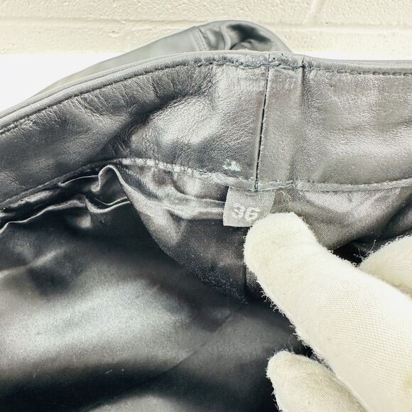HOMME + FEMME LEATHER PANTS NEW SZ 36x32, New Without Tags, Retails for 700$ - Picture 10 of 12